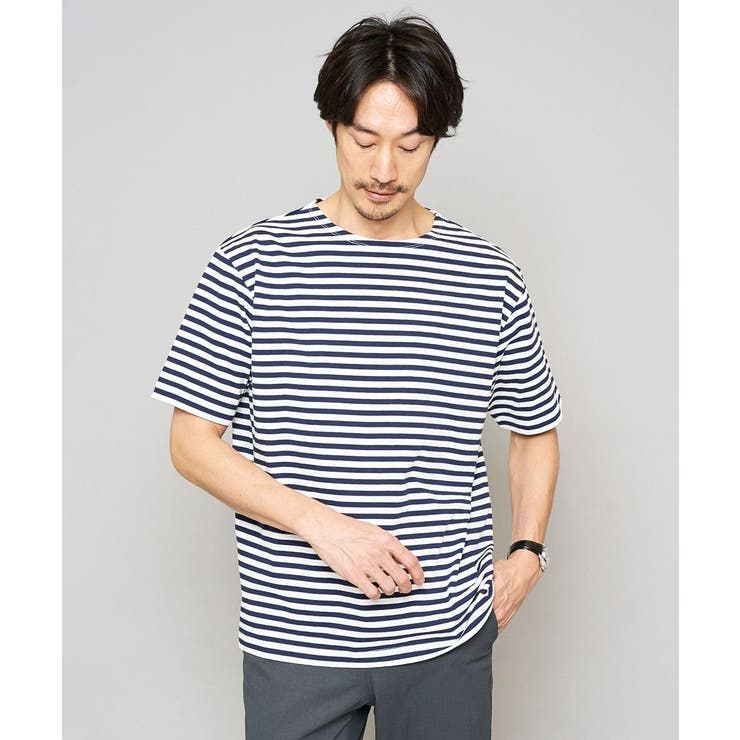 【洗濯機で洗える】ベーシックボーダーカットソー | a.v.v【MEN】 | 詳細画像1 