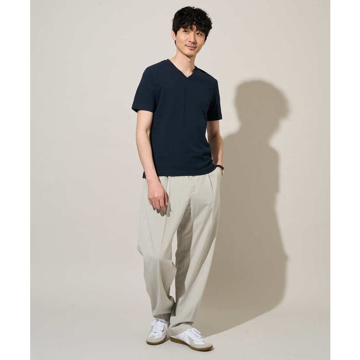 【イージーケア/洗濯機で洗える】キカジャカードＶネックスマートＴシャツ | a.v.v【MEN】 | 詳細画像16 