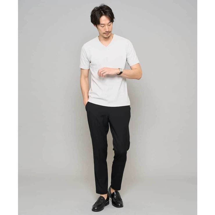 【イージーケア/洗濯機で洗える】キカジャカードＶネックスマートＴシャツ | a.v.v【MEN】 | 詳細画像21 