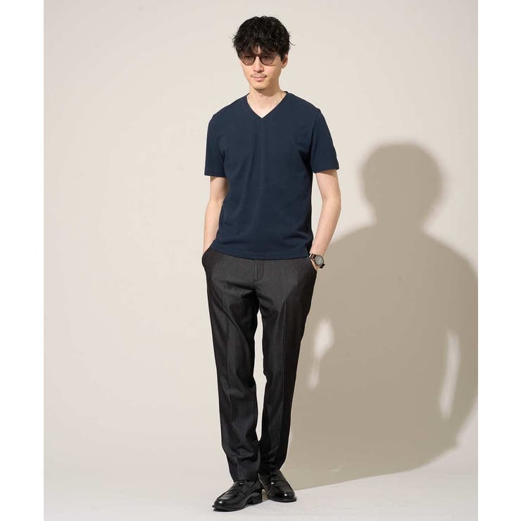 【イージーケア/洗濯機で洗える】キカジャカードＶネックスマートＴシャツ | a.v.v【MEN】 | 詳細画像23 