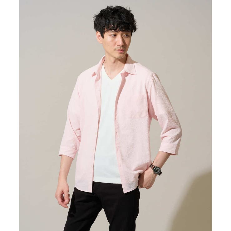 【イージーケア/洗濯機で洗える】キカジャカードＶネックスマートＴシャツ | a.v.v【MEN】 | 詳細画像4 