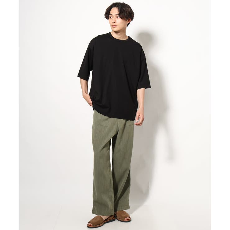 【接触冷感】ポンチワイドシルエットTシャツ 5分袖 | a.v.v【MEN】 | 詳細画像2 