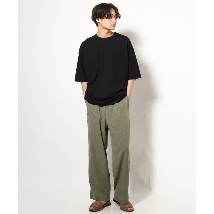 【接触冷感】ポンチワイドシルエットTシャツ 5分袖 | a.v.v【MEN】 | 詳細画像3 