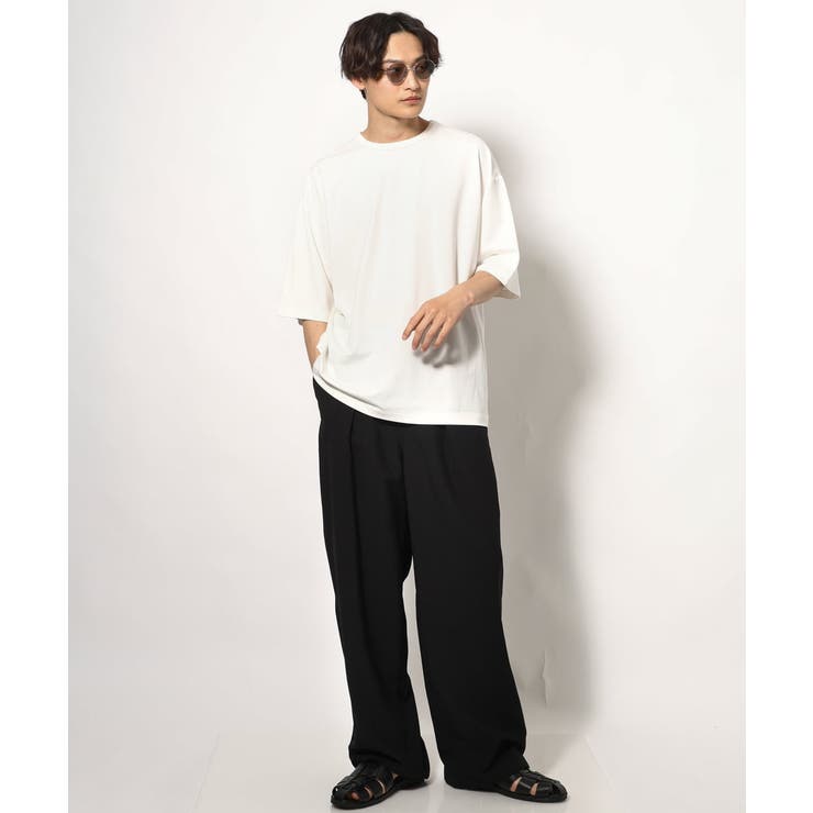【接触冷感】ポンチワイドシルエットTシャツ 5分袖 | a.v.v【MEN】 | 詳細画像7 