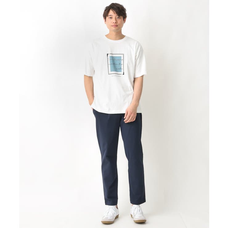 【定番アイテム】スクエアプリントセミワイドシルエットTシャツ | a.v.v【MEN】 | 詳細画像12 