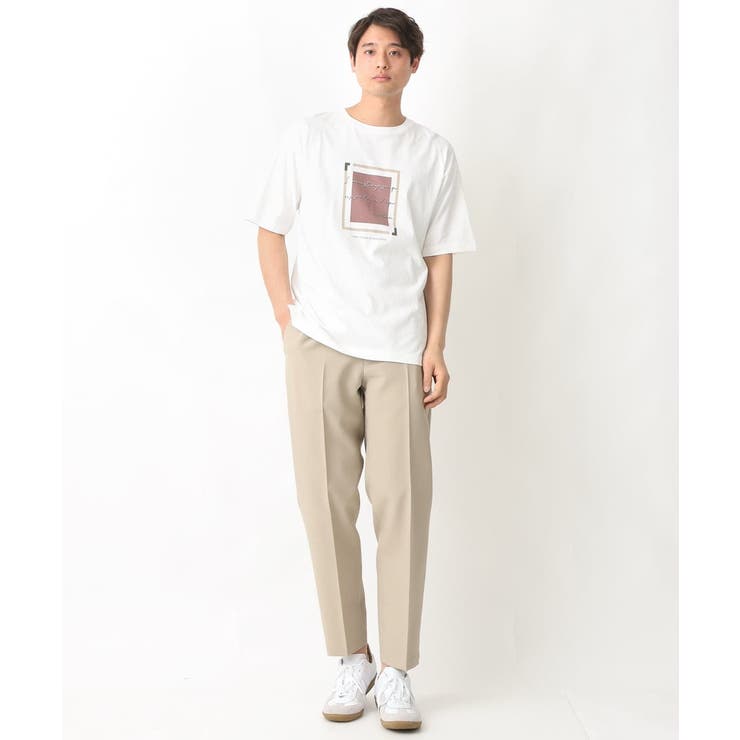 【定番アイテム】スクエアプリントセミワイドシルエットTシャツ | a.v.v【MEN】 | 詳細画像2 