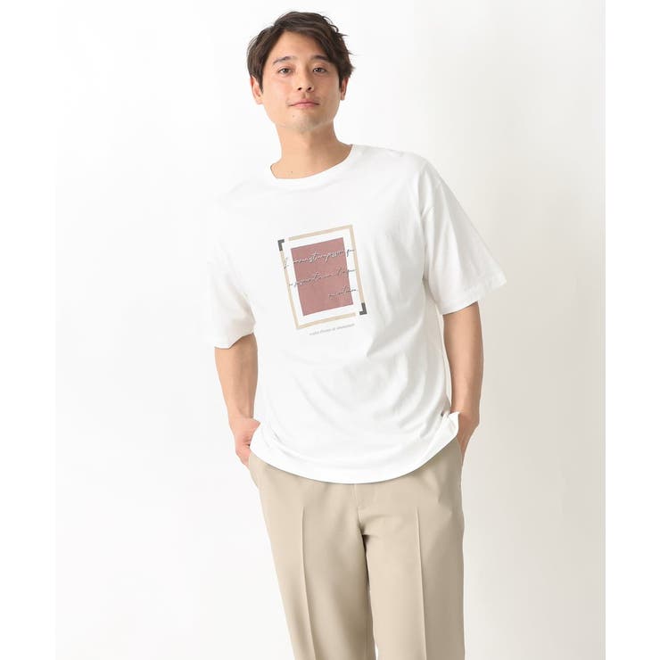 【定番アイテム】スクエアプリントセミワイドシルエットTシャツ | a.v.v【MEN】 | 詳細画像20 