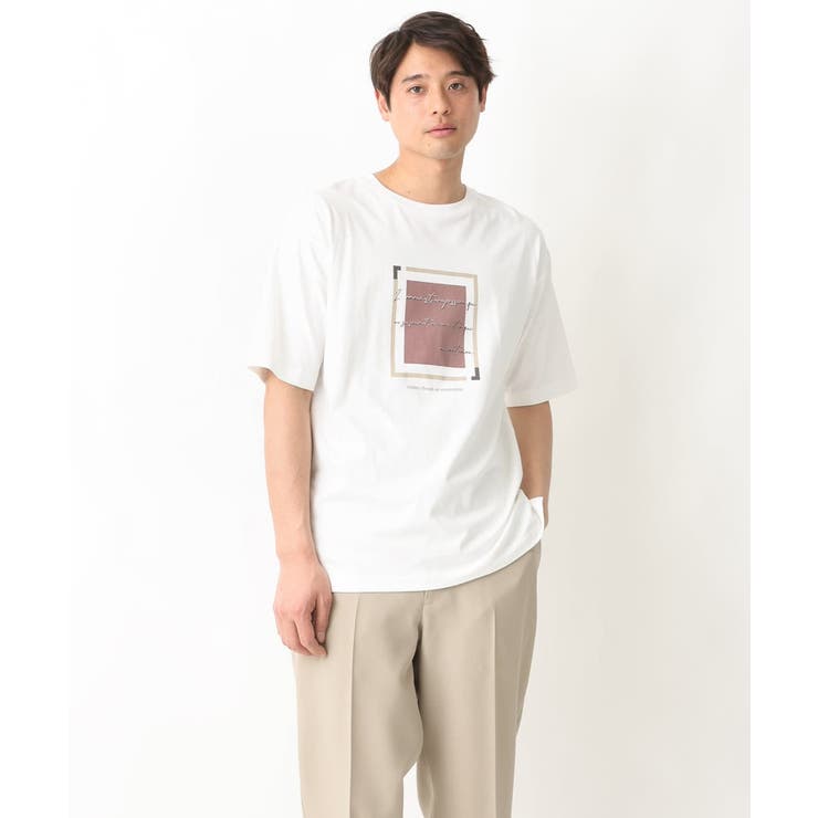 【定番アイテム】スクエアプリントセミワイドシルエットTシャツ | a.v.v【MEN】 | 詳細画像21 