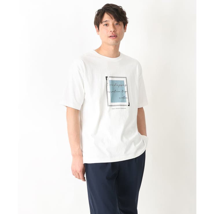 【定番アイテム】スクエアプリントセミワイドシルエットTシャツ | a.v.v【MEN】 | 詳細画像25 