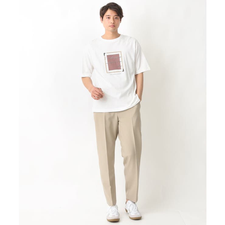 【定番アイテム】スクエアプリントセミワイドシルエットTシャツ | a.v.v【MEN】 | 詳細画像3 