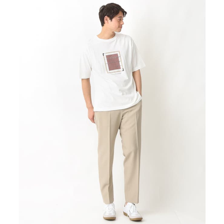 【定番アイテム】スクエアプリントセミワイドシルエットTシャツ | a.v.v【MEN】 | 詳細画像4 