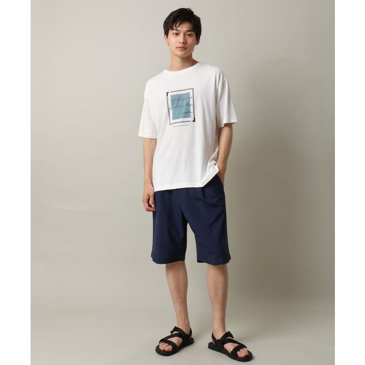 【定番アイテム】スクエアプリントセミワイドシルエットTシャツ | a.v.v【MEN】 | 詳細画像8 