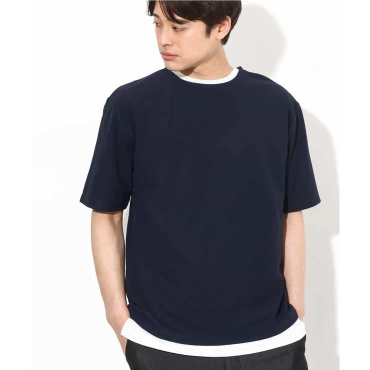 ネイビー | 【2点セット/接触冷感】ライトワッフルTシャツ | a.v.v【MEN】