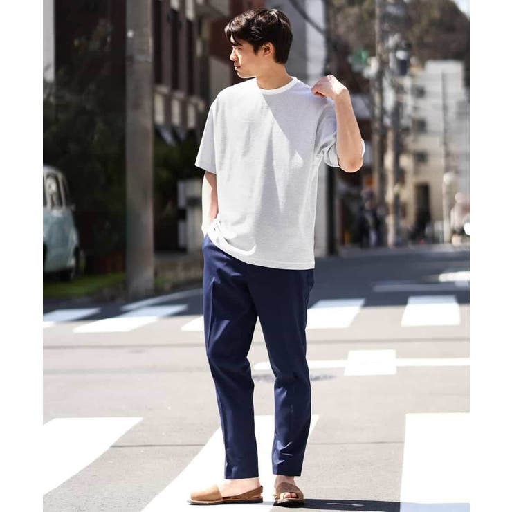 【接触冷感】細ボーダーセミワイドシルエットTシャツ | a.v.v【MEN】 | 詳細画像11 