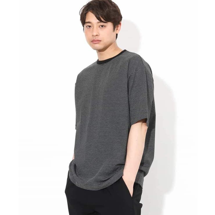 【接触冷感】細ボーダーセミワイドシルエットTシャツ | a.v.v【MEN】 | 詳細画像24 