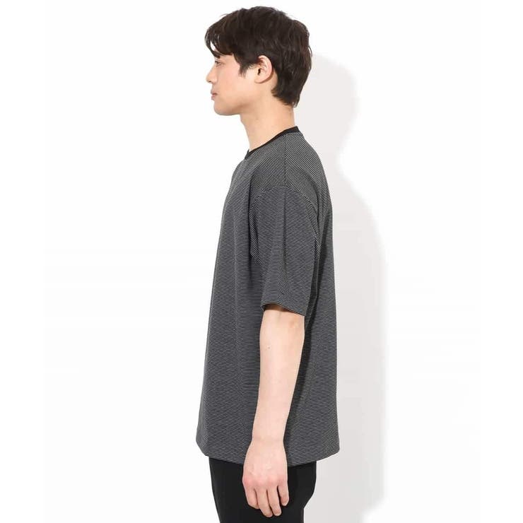 【接触冷感】細ボーダーセミワイドシルエットTシャツ | a.v.v【MEN】 | 詳細画像26 