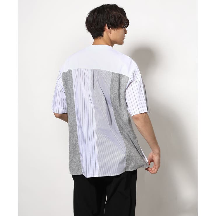 バックシャン切り替えカットソー（デザテクシリーズ） | a.v.v【MEN】 | 詳細画像15 