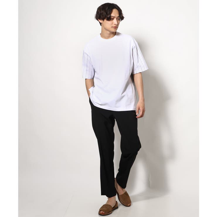 バックシャン切り替えカットソー（デザテクシリーズ） | a.v.v【MEN】 | 詳細画像2 