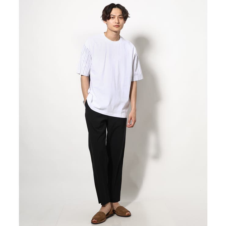 バックシャン切り替えカットソー（デザテクシリーズ） | a.v.v【MEN】 | 詳細画像3 