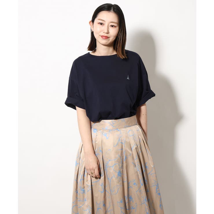 【定番アイテム】エッフェル塔刺繍ボートネックTシャツ | a.v.v【MEN】 | 詳細画像15 