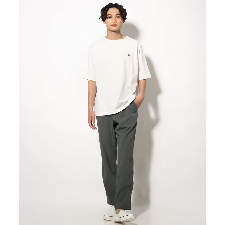 【定番アイテム】エッフェル塔刺繍ボートネックTシャツ | a.v.v【MEN】 | 詳細画像2 