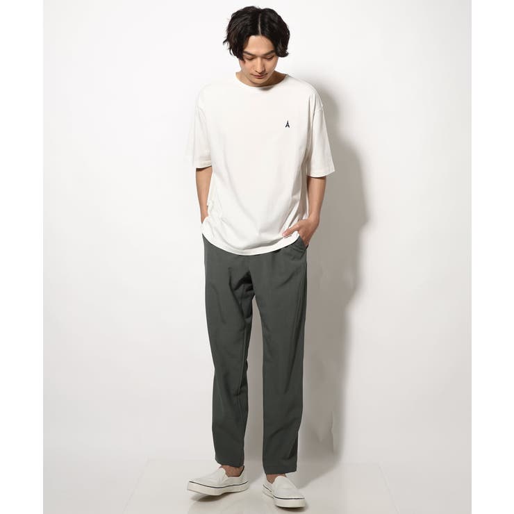 【定番アイテム】エッフェル塔刺繍ボートネックTシャツ | a.v.v【MEN】 | 詳細画像3 