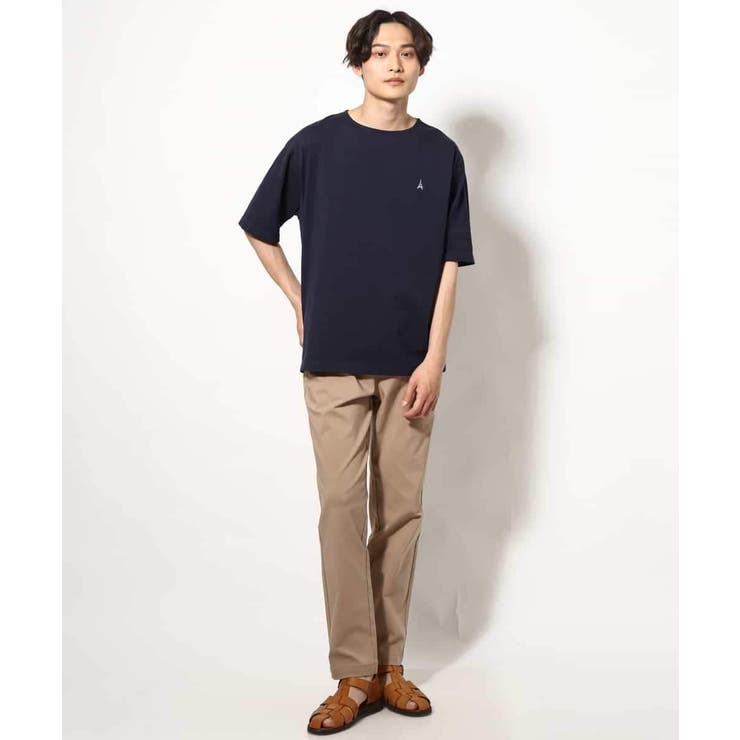 【接触冷感】エッフェル塔刺繍ボートネックTシャツ | a.v.v【MEN】 | 詳細画像11 