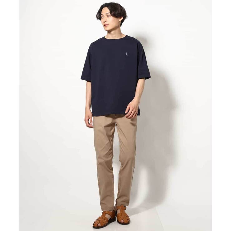 【接触冷感】エッフェル塔刺繍ボートネックTシャツ | a.v.v【MEN】 | 詳細画像12 