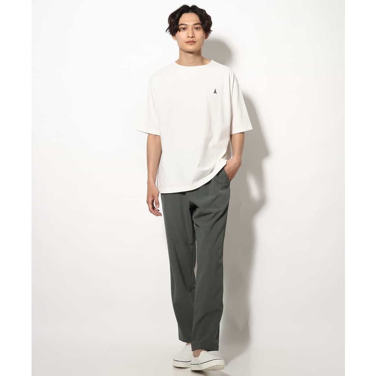 【接触冷感】エッフェル塔刺繍ボートネックTシャツ | a.v.v【MEN】 | 詳細画像16 