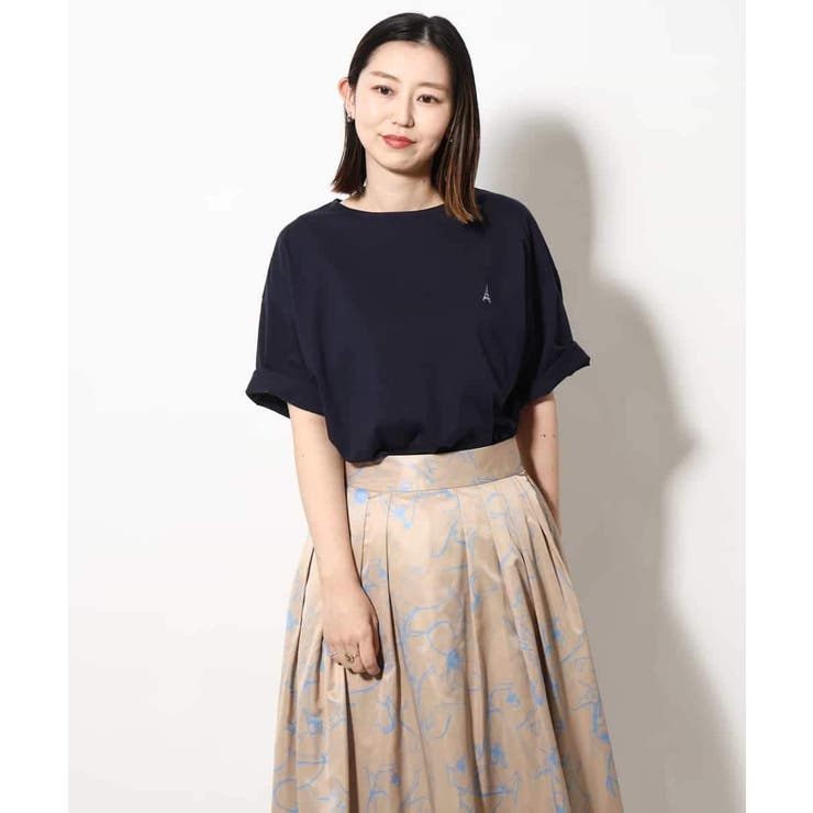 【接触冷感】エッフェル塔刺繍ボートネックTシャツ | a.v.v【MEN】 | 詳細画像23 