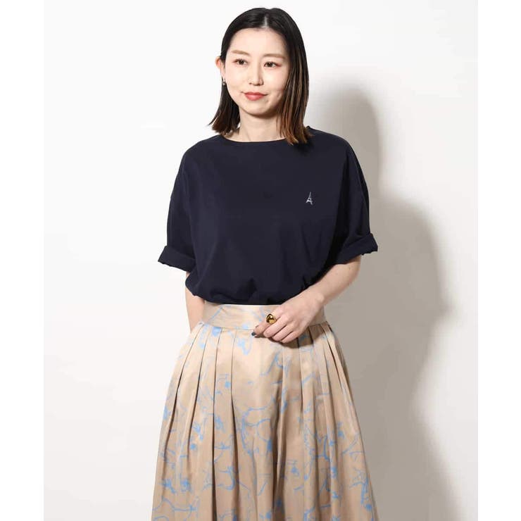 【接触冷感】エッフェル塔刺繍ボートネックTシャツ | a.v.v【MEN】 | 詳細画像24 