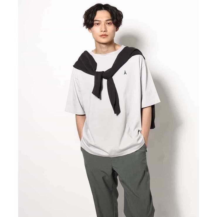 【接触冷感】エッフェル塔刺繍ボートネックTシャツ | a.v.v【MEN】 | 詳細画像30 