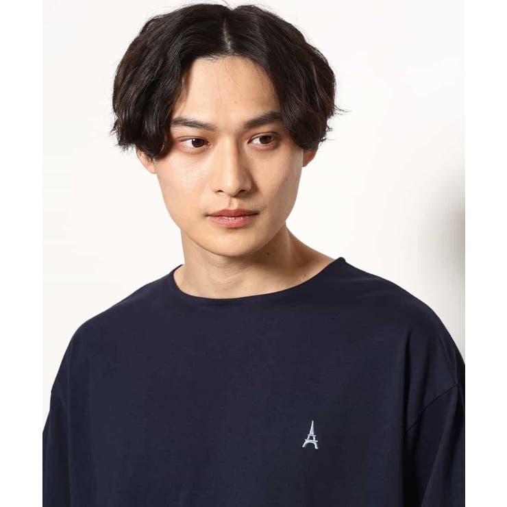 【接触冷感】エッフェル塔刺繍ボートネックTシャツ | a.v.v【MEN】 | 詳細画像31 