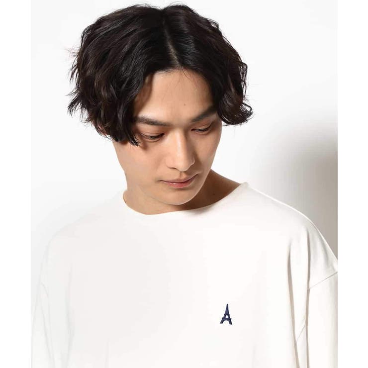 【接触冷感】エッフェル塔刺繍ボートネックTシャツ | a.v.v【MEN】 | 詳細画像33 