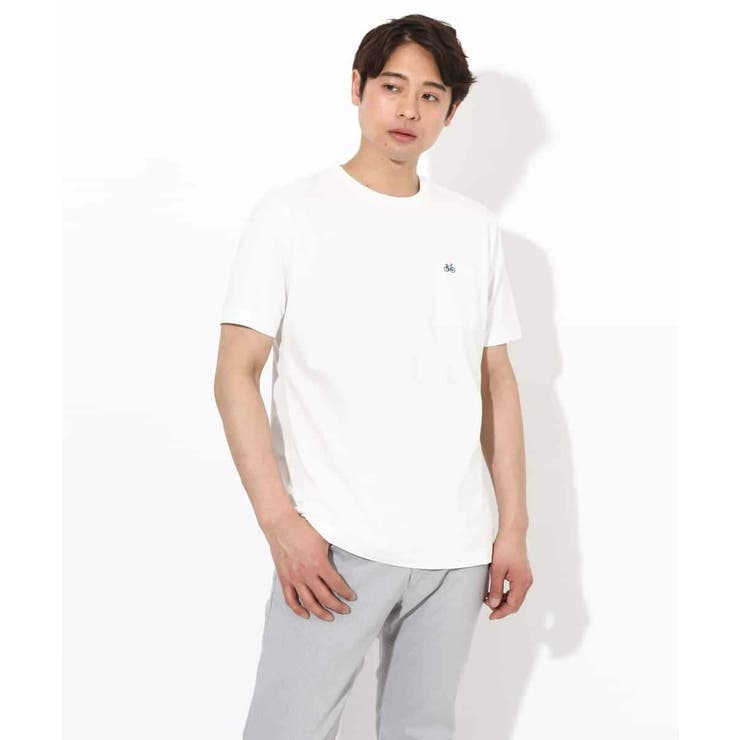 【接触冷感/綿100％】ワンポイント刺繍半袖Tシャツ | a.v.v【MEN】 | 詳細画像11 