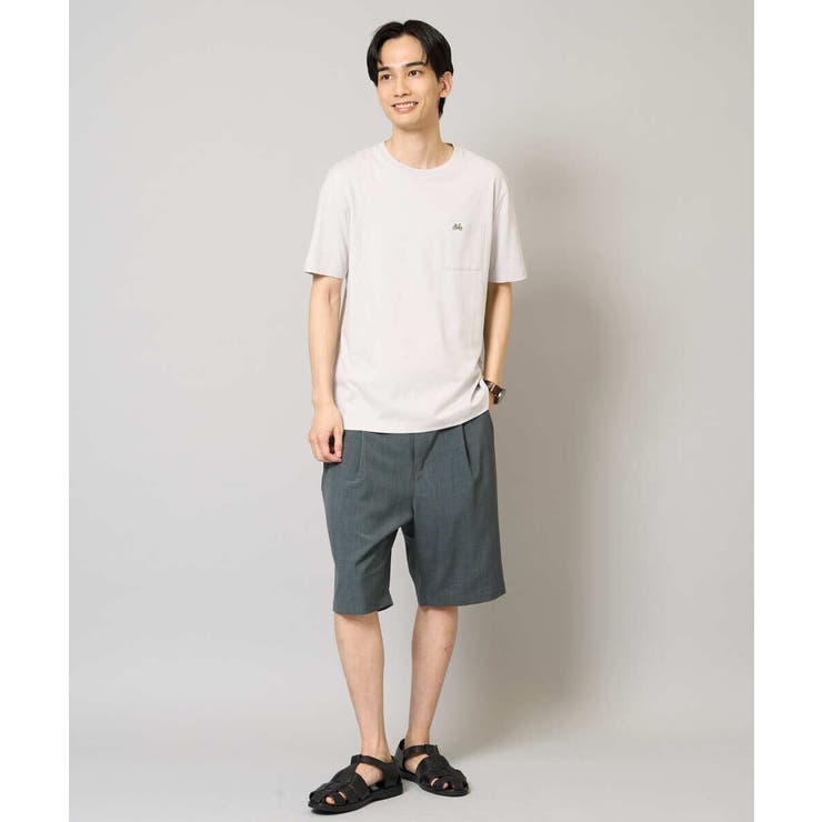 【接触冷感/綿100％】ワンポイント刺繍半袖Tシャツ | a.v.v【MEN】 | 詳細画像13 