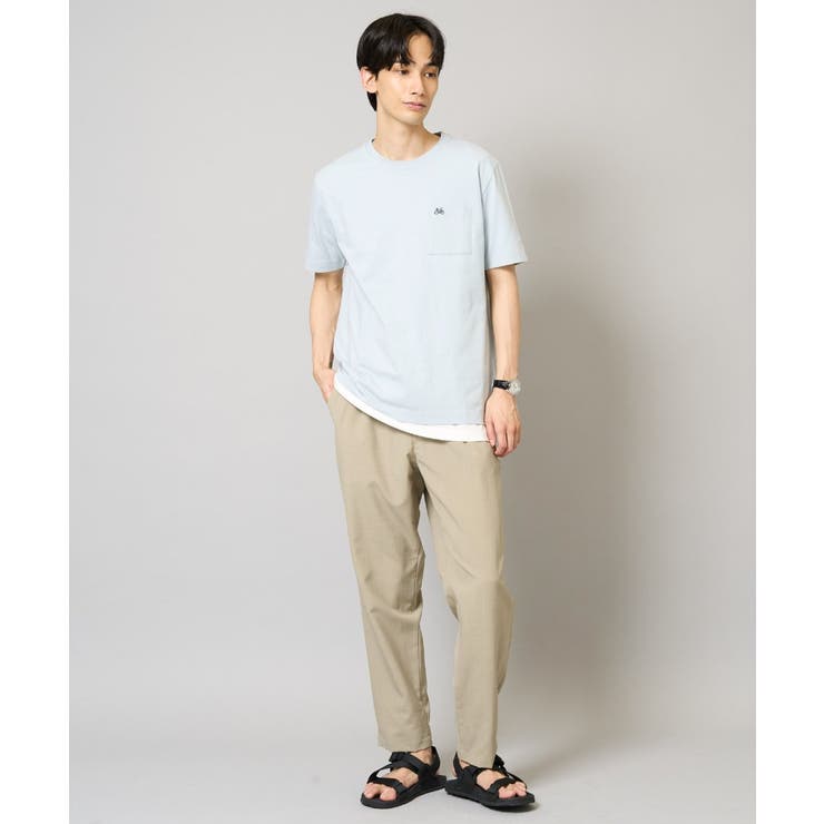 【接触冷感/綿100％】ワンポイント刺繍半袖Tシャツ | a.v.v【MEN】 | 詳細画像16 