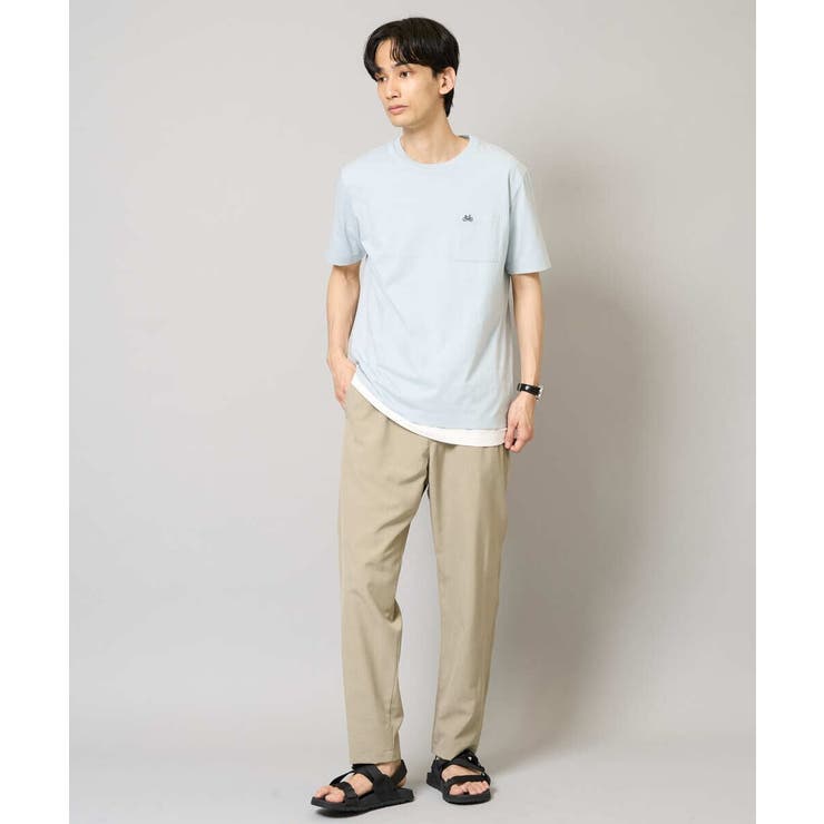 【接触冷感/綿100％】ワンポイント刺繍半袖Tシャツ | a.v.v【MEN】 | 詳細画像17 