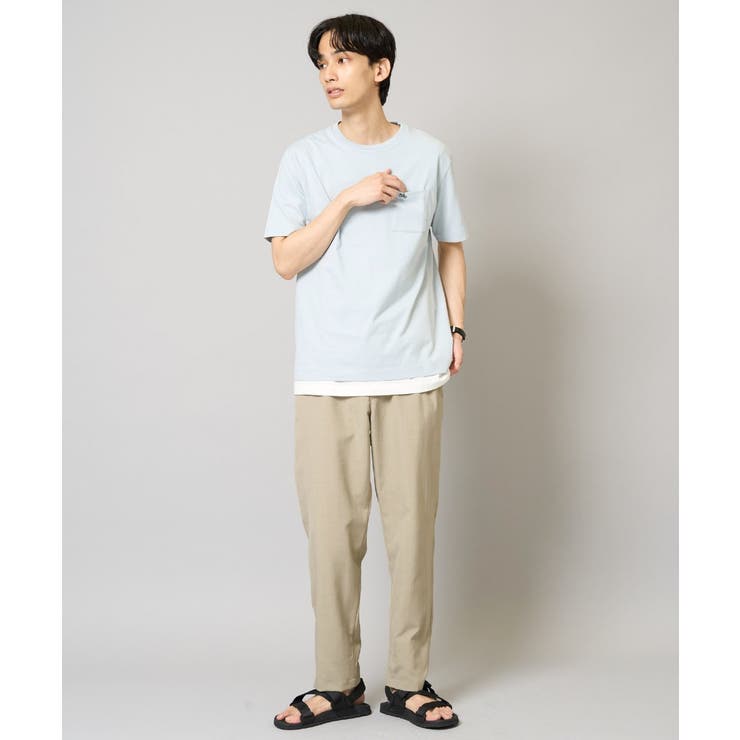 【接触冷感/綿100％】ワンポイント刺繍半袖Tシャツ | a.v.v【MEN】 | 詳細画像18 