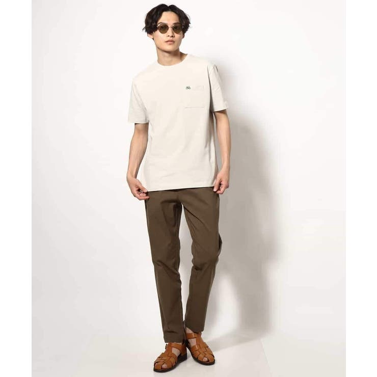 【接触冷感/綿100％】ワンポイント刺繍半袖Tシャツ | a.v.v【MEN】 | 詳細画像5 