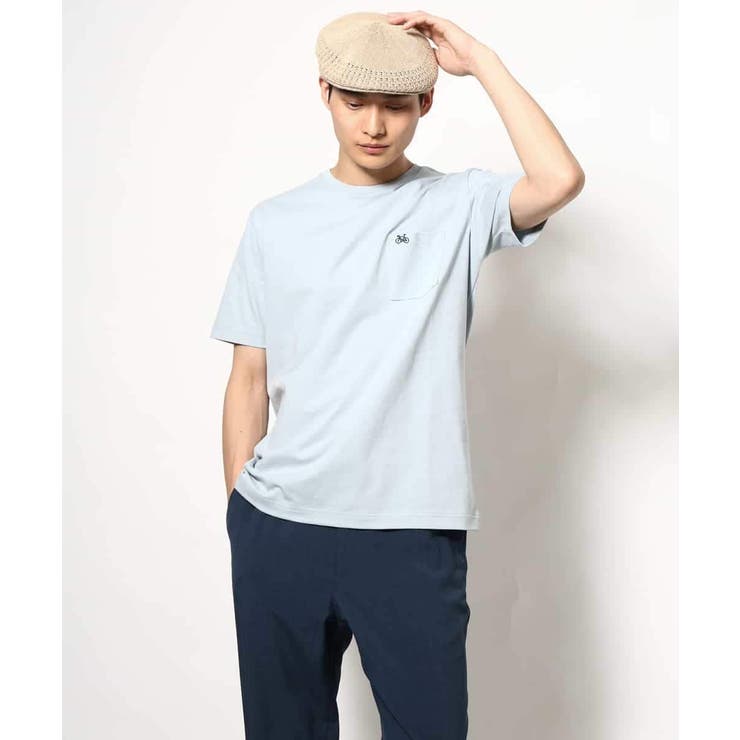 【接触冷感/綿100％】ワンポイント刺繍半袖Tシャツ | a.v.v【MEN】 | 詳細画像9 