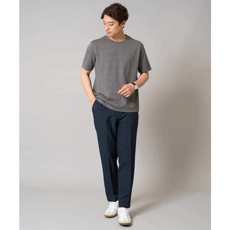 【接触冷感 イージーケア】キカジャカードクルーネックカットソー 通勤 | a.v.v【MEN】 | 詳細画像16 