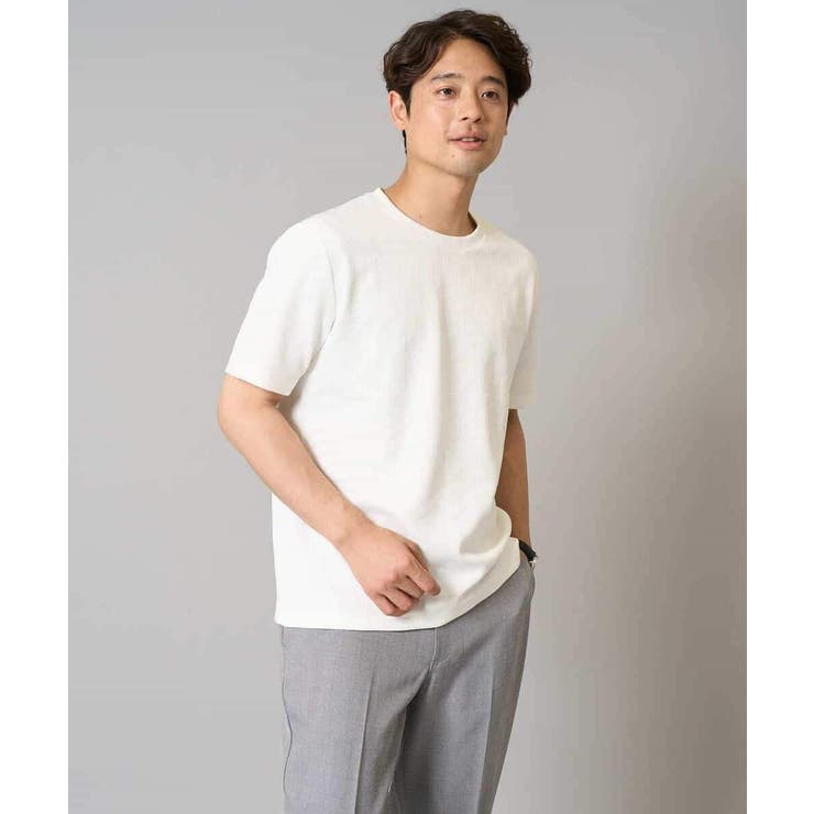 【接触冷感 イージーケア】キカジャカードクルーネックカットソー 通勤 | a.v.v【MEN】 | 詳細画像28 