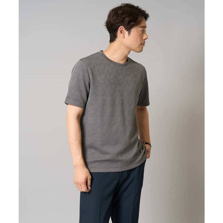 【接触冷感 イージーケア】キカジャカードクルーネックカットソー 通勤 | a.v.v【MEN】 | 詳細画像31 