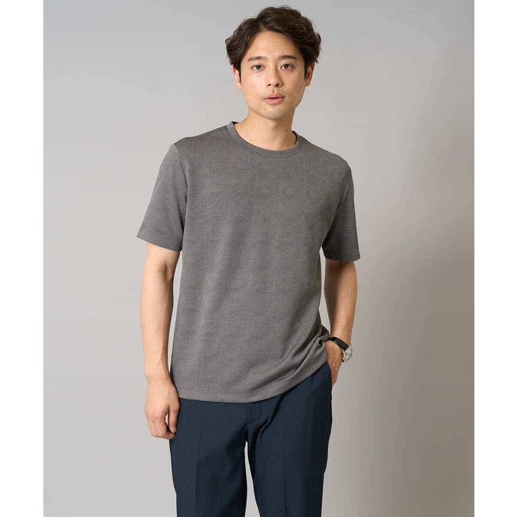 【接触冷感 イージーケア】キカジャカードクルーネックカットソー 通勤 | a.v.v【MEN】 | 詳細画像34 