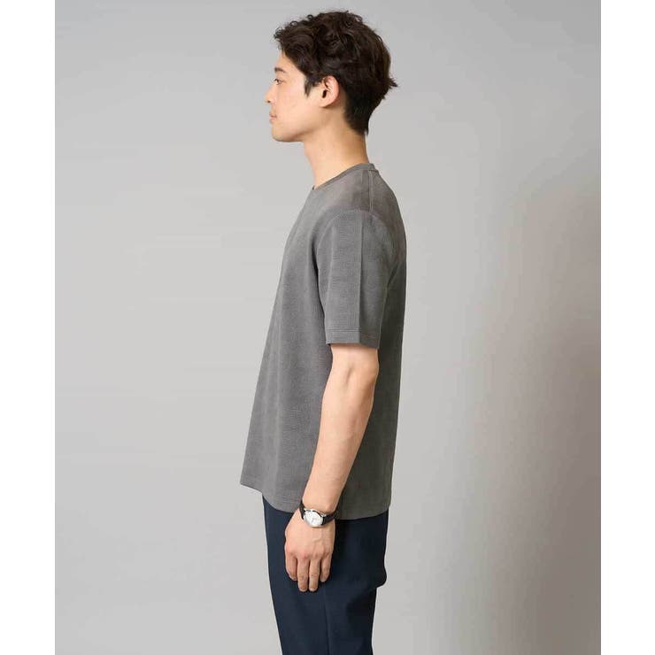 【接触冷感 イージーケア】キカジャカードクルーネックカットソー 通勤 | a.v.v【MEN】 | 詳細画像35 