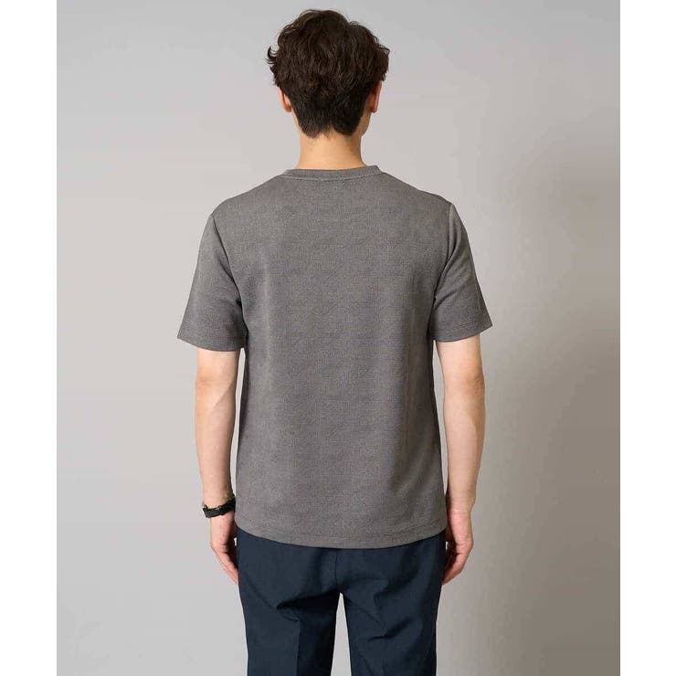 【接触冷感 イージーケア】キカジャカードクルーネックカットソー 通勤 | a.v.v【MEN】 | 詳細画像36 