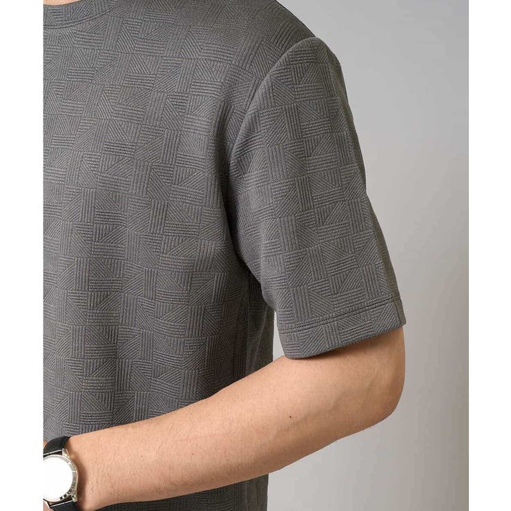 【接触冷感 イージーケア】キカジャカードクルーネックカットソー 通勤 | a.v.v【MEN】 | 詳細画像38 