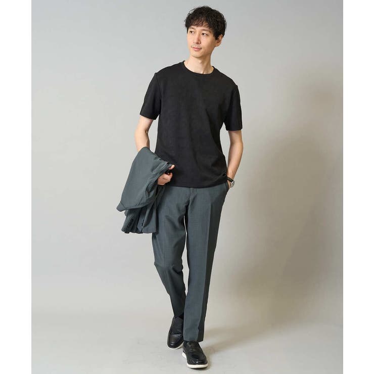 【接触冷感 イージーケア】キカジャカードクルーネックカットソー 通勤 | a.v.v【MEN】 | 詳細画像5 