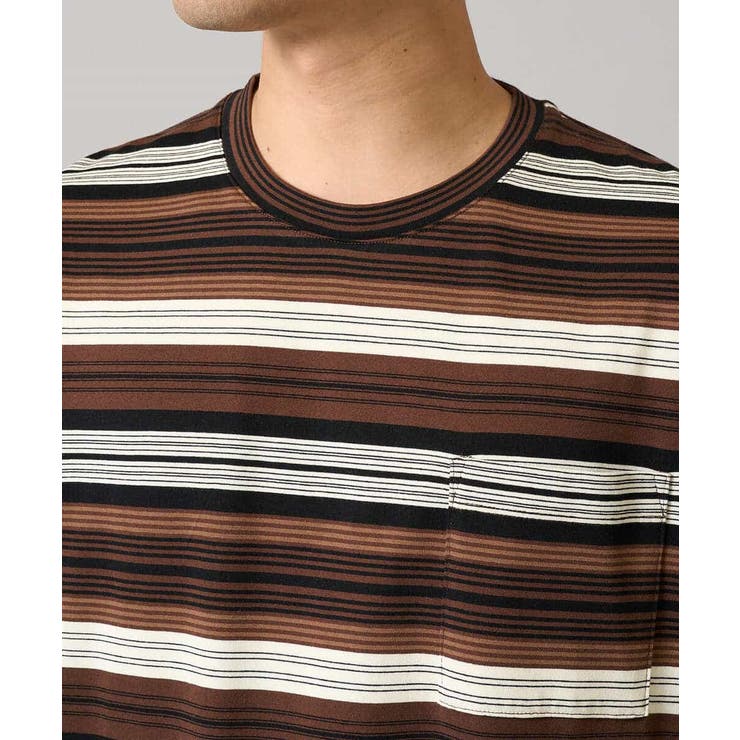 【接触冷感/毛玉になりにくい】マルチボーダーワイドシルエットカットソー | a.v.v【MEN】 | 詳細画像13 